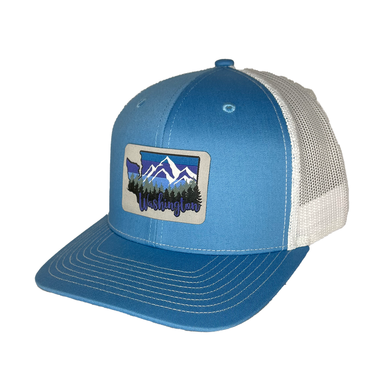 Washington State Patch Curved Bill Trucker