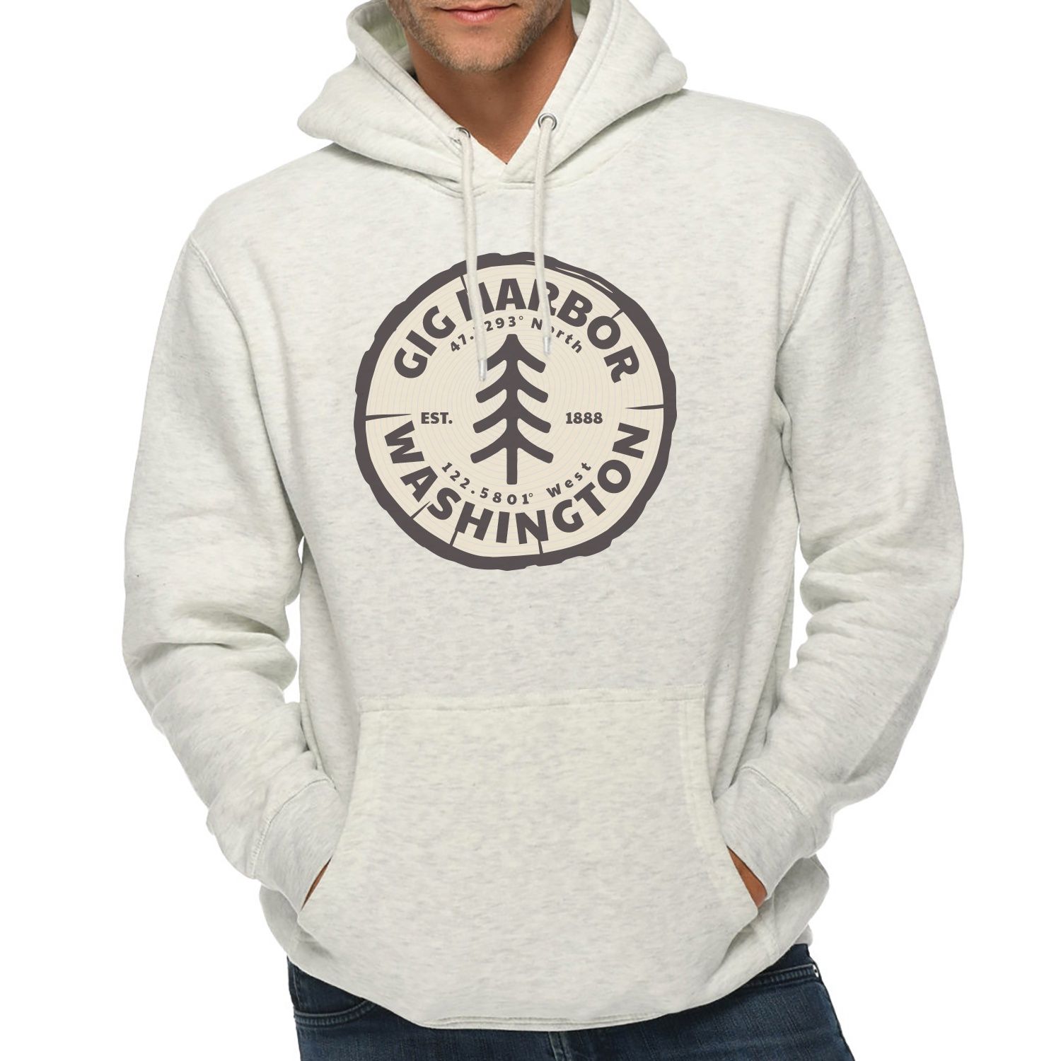City Tree Rings Pullover Hoodie