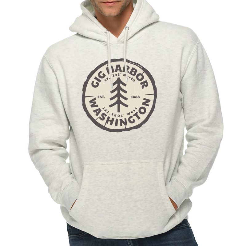 City Tree Rings Pullover Hoodie