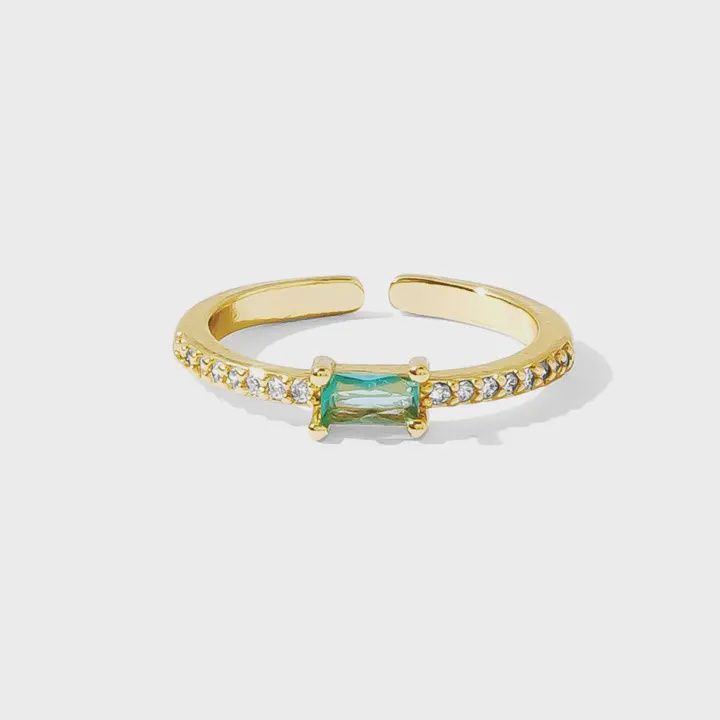 Just a Touch of Color Pave Adjustable Ring