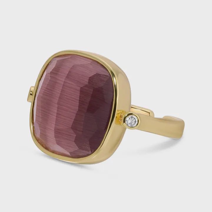 Ms. Reliability Square Stone Ring, Style: Lavender