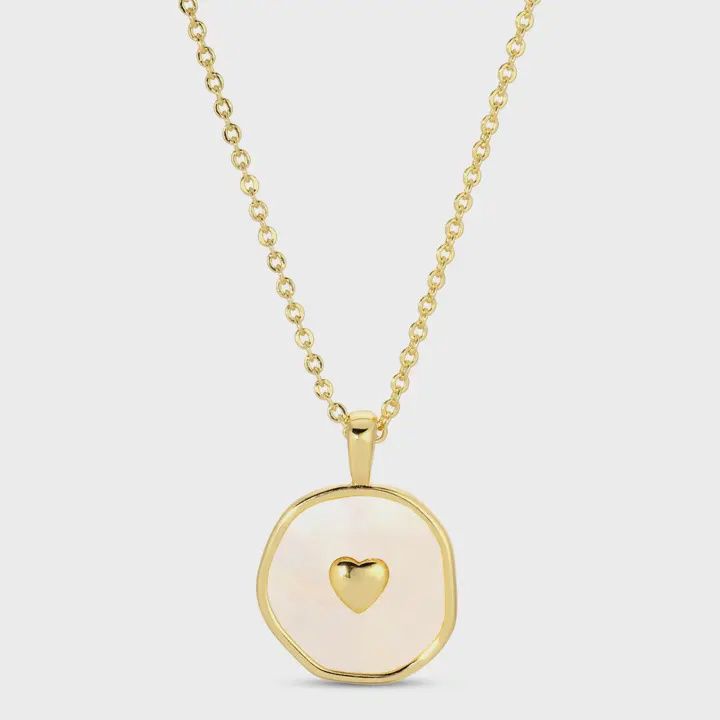 Shell with Heart Pendant Necklace