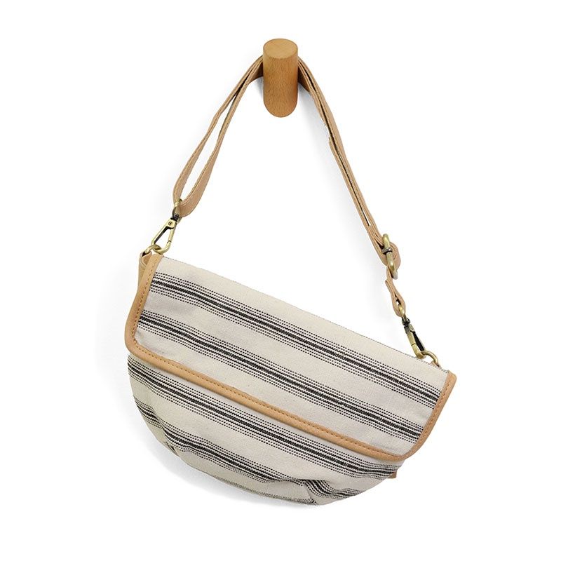 Pencil Stripe Sling Belt in Canvas