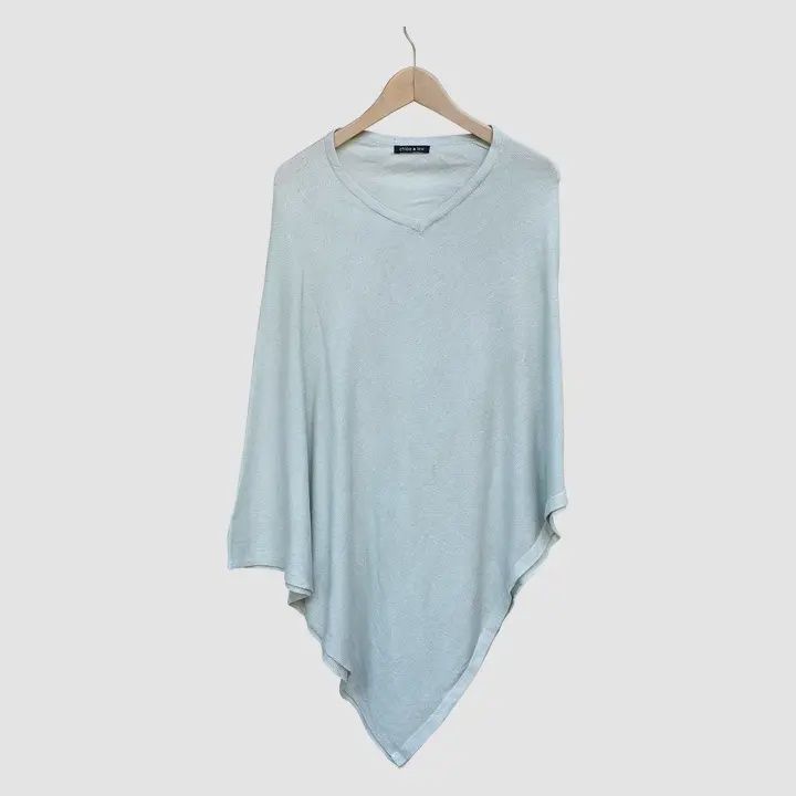 Wool  Cashmere Ponchos, Color: Mint