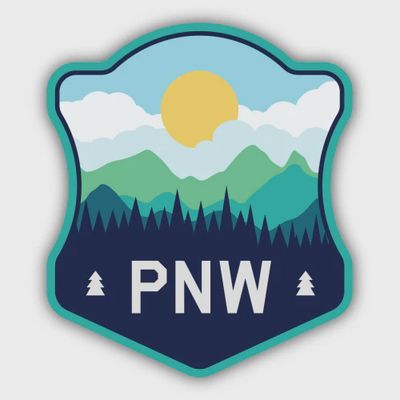 Sticker: Blue and Green PNW Patch