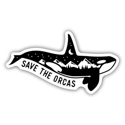 Sticker: Orca Sketch -  Save the Orcas