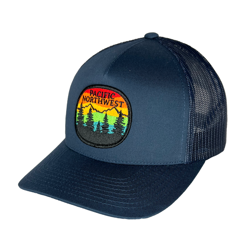 Rainbow Sky PNW Patch  Curved Bill Trucker