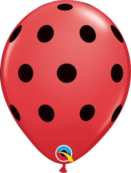 11" RED BIG POLKA DOTS