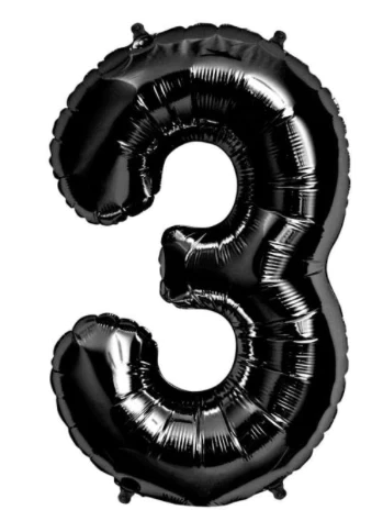 34" Black #3 (Party America)