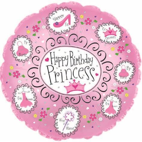 18" Happy Birthday Princess 