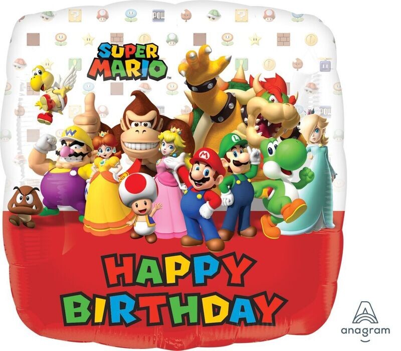 18" Mario Happy Birthday 