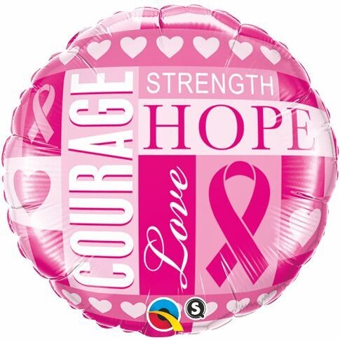 18" Breast Cancer Inspirations Packaged Mylar Balloon (Qualatex)