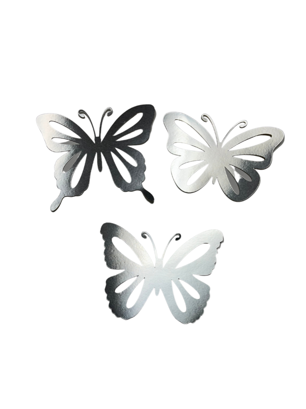 Medium Silver Butterfly Set (3pc)