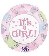 36" "It's A Girl" Round Balloon