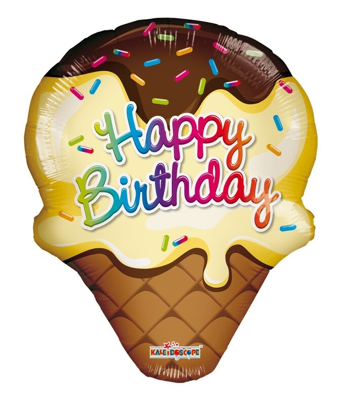 15" Ice Cream " Happy Birthday"