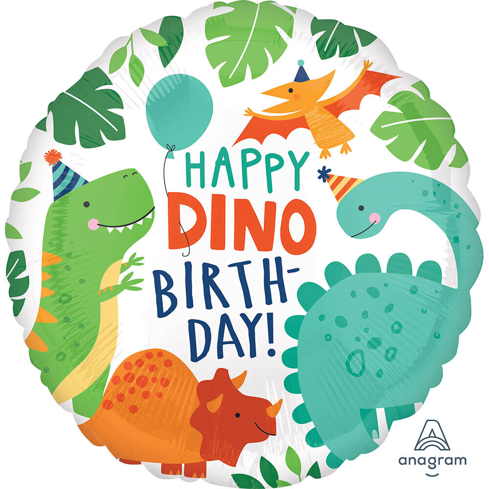 18" Happy Dino Birthday