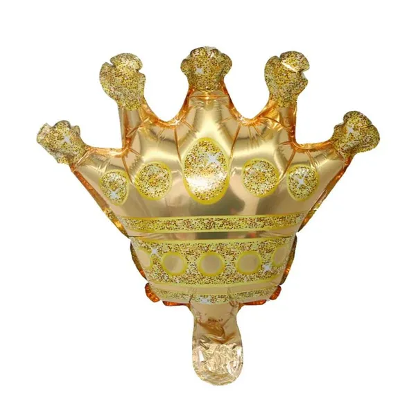 10" Mini Gold Crown foil balloon