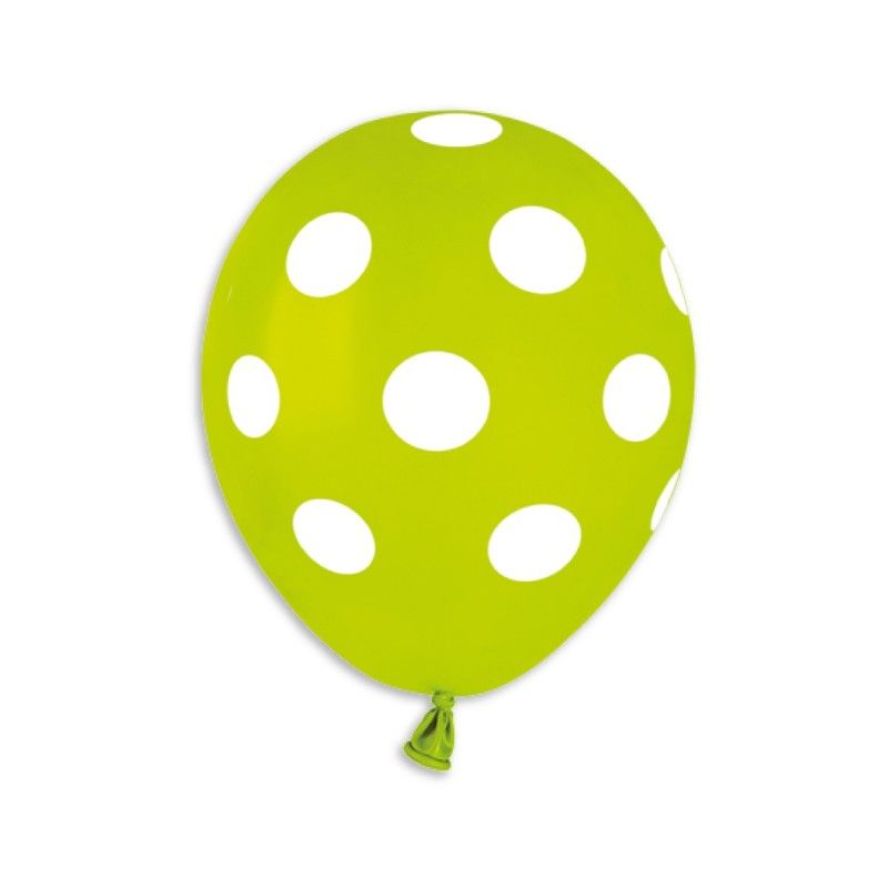 AS50: #157 5" Polka Dots Light Green