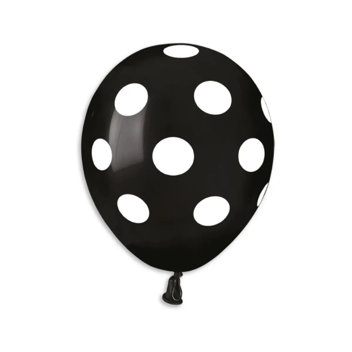 AS50: #157 5" Polka Dots Black