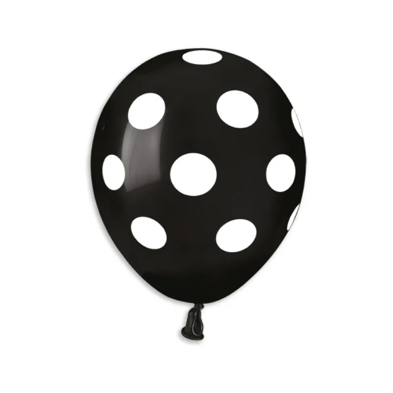 AS50: #157 5" Polka Dots Black