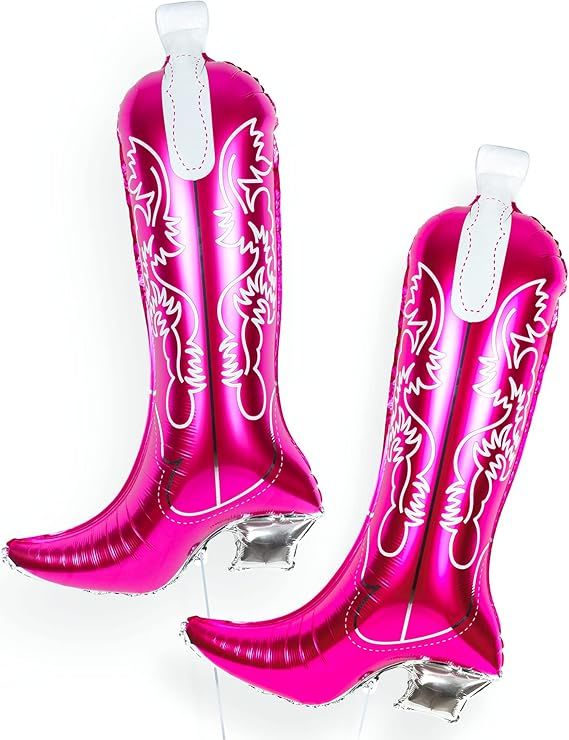 31" Cowgirl Boot foil Balloon