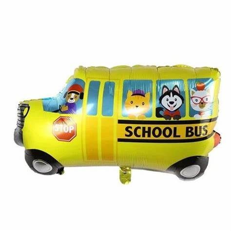 30" School bus Foil balloon