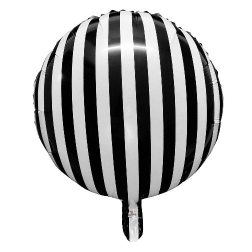 18" Black & White Stripes