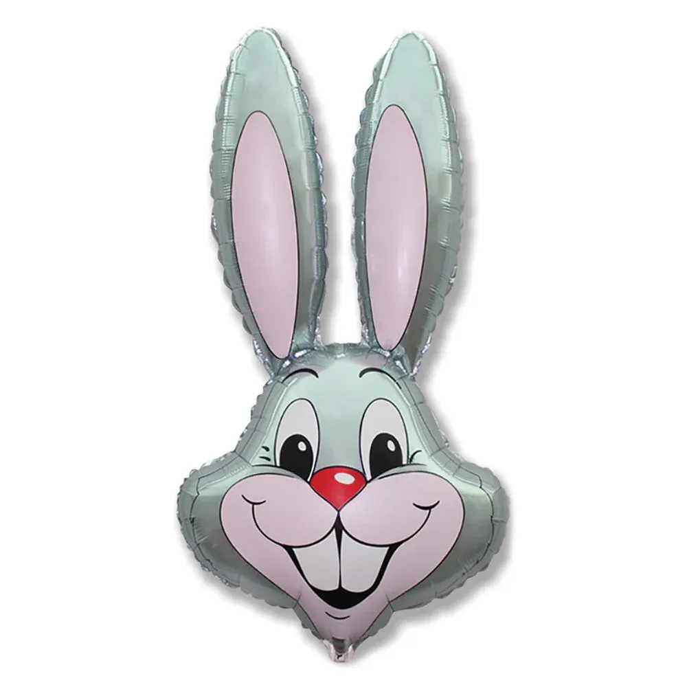 35" Bunny Rabbit Head Silver (easter)