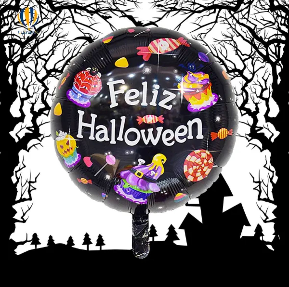 18" Happy halloween candy round 