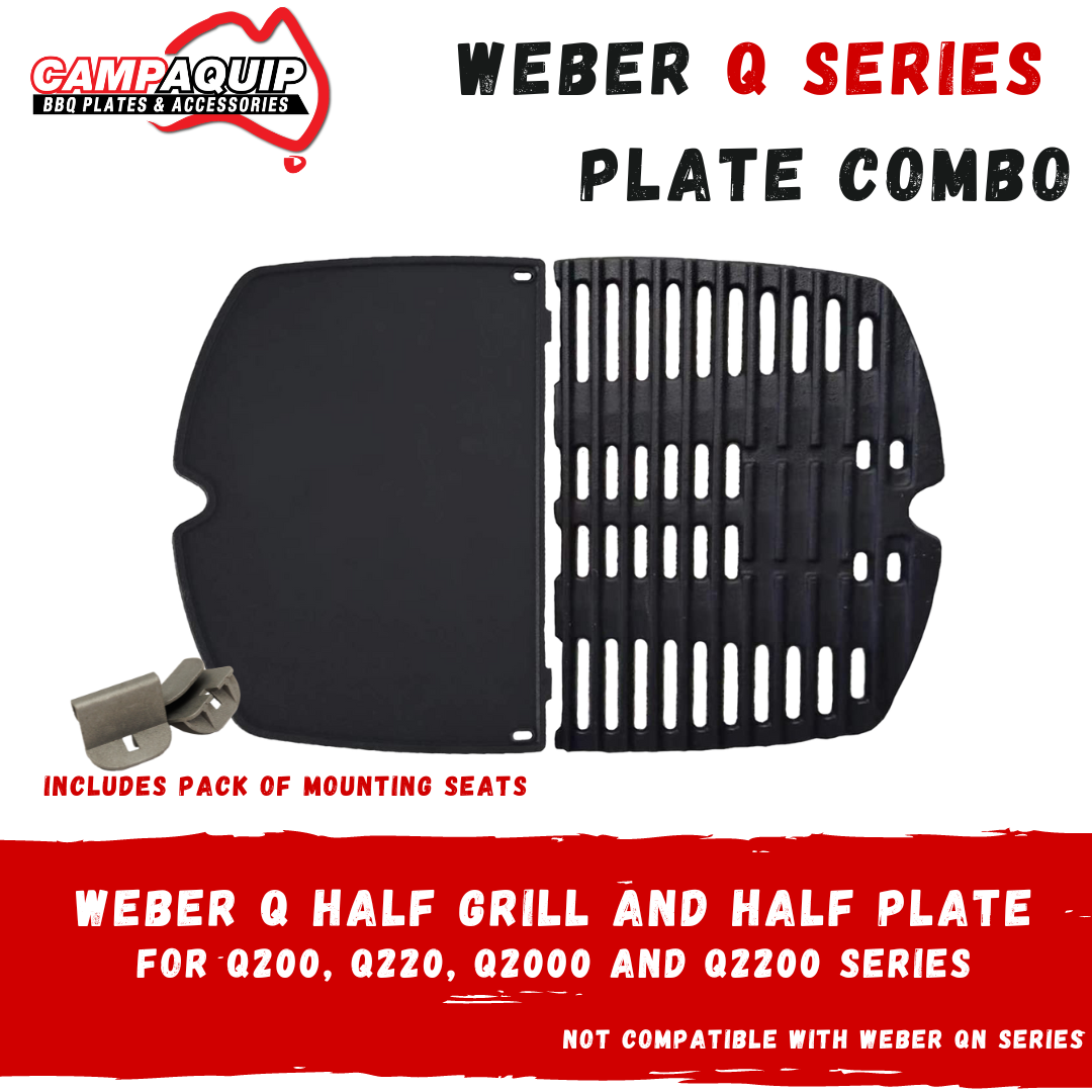COMBO - Weber Q Half Grill and Half Plate