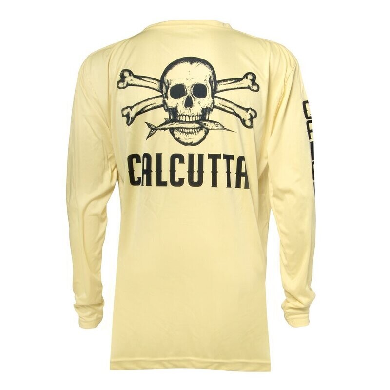 Calcutta Long Sleeve Shirt UPF 50, Color: Yellow, Size: S