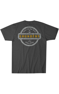 Grundens ROPE KNOT SS T-SHIRT HEATHER CHARCOAL L