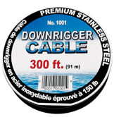 Scotty Premium Stainless Steel Replacement Downrigger Cable, 300 ft spool, w/kit