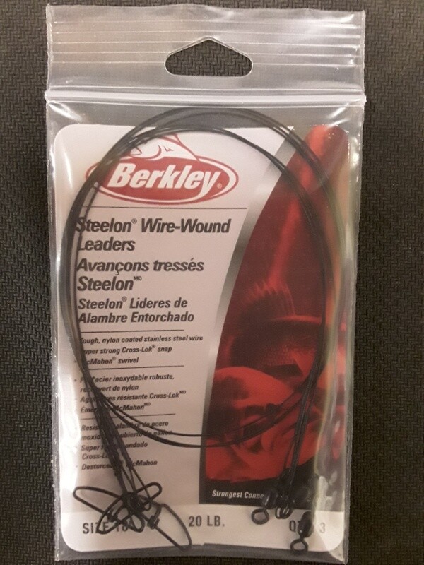 Berkley Steelon Wire-Wound Leaders Black 20lb 18&quot;