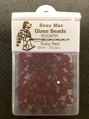 Beau Mac Beads Glass Facet 6mm 50pk