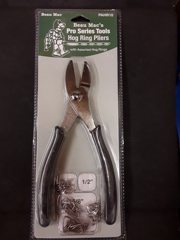 Beau Mac Hog Ring Pliers 10" w/Asst