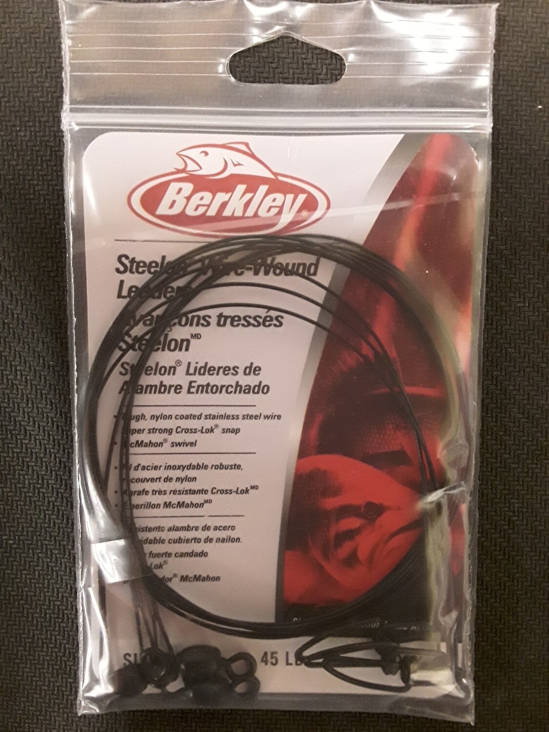 Berkley Steelon Wire-Wound Leaders Black 45lb 24in