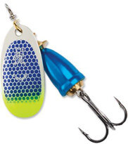 Blue Fox Classic Vibrax 04  UV  Blue Scale Chartreuse Tip UV