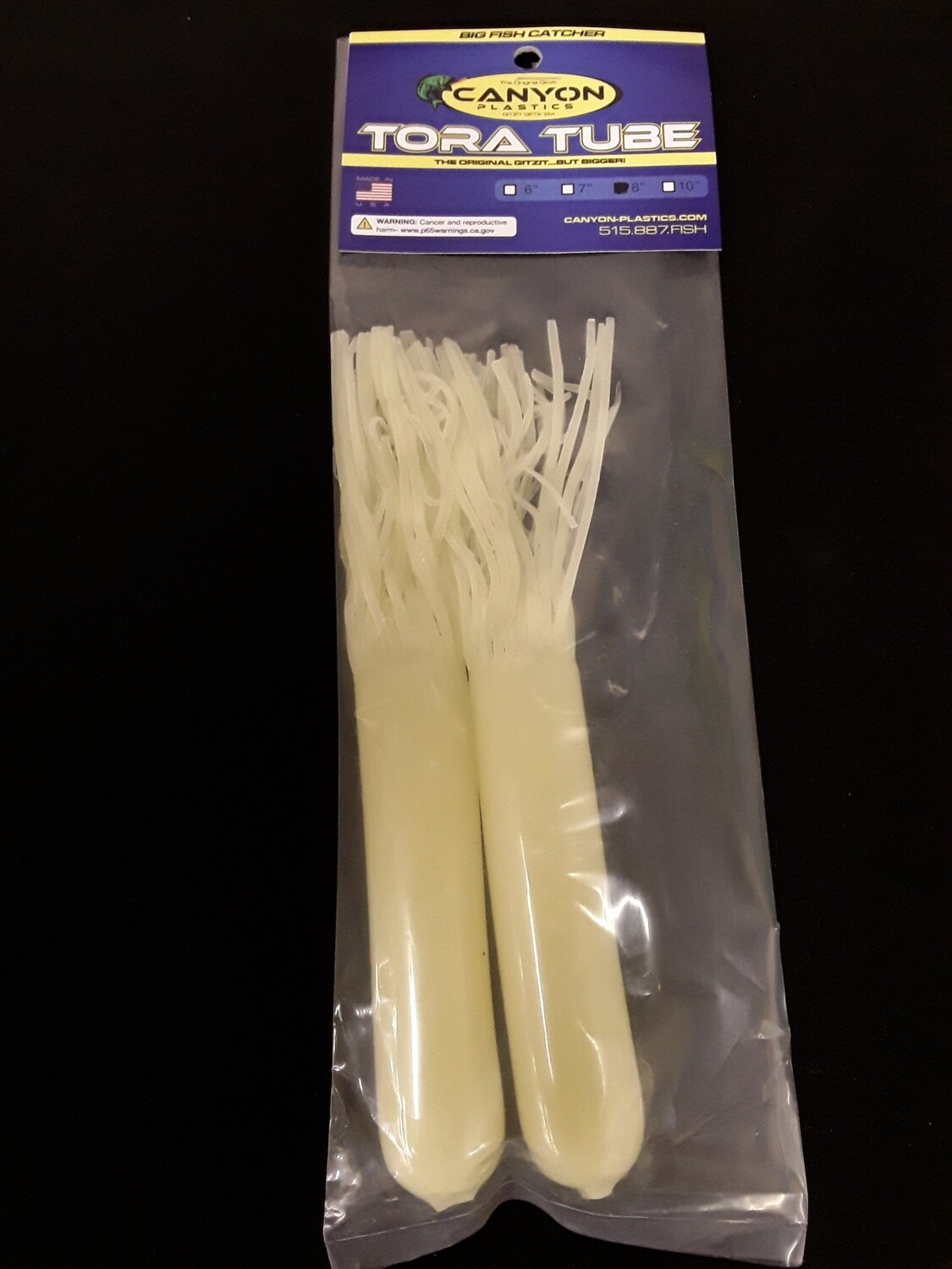 Canyon Tube Jig Green Glo 2pk 8&quot;