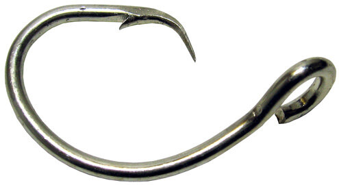Mustad Circle Hook 2X Strong Kirbed Oversize Ring  Duratin 15/0