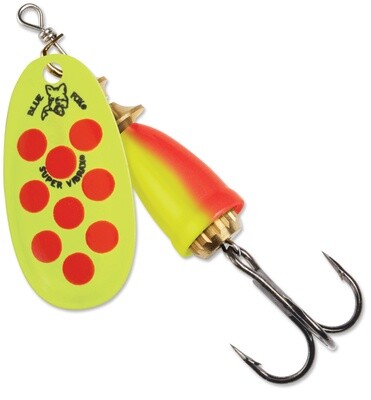 Blue Fox Classic Vibrax 02 Painted 3/16  Hot Clown