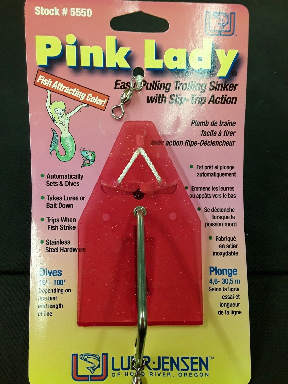 Luhr-Jensen 1 Pink Lady  Pink Crystal