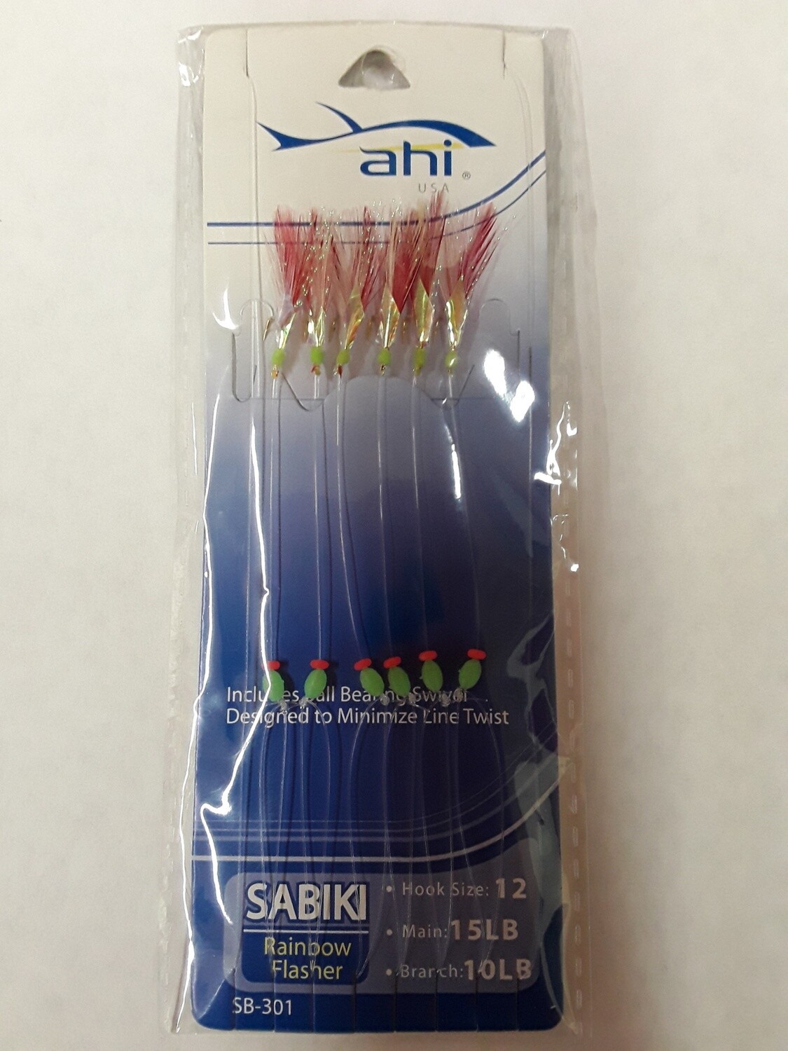 AHI Sabiki - Rainbow Flasher     (SZ-12, ML-15, BL-10)