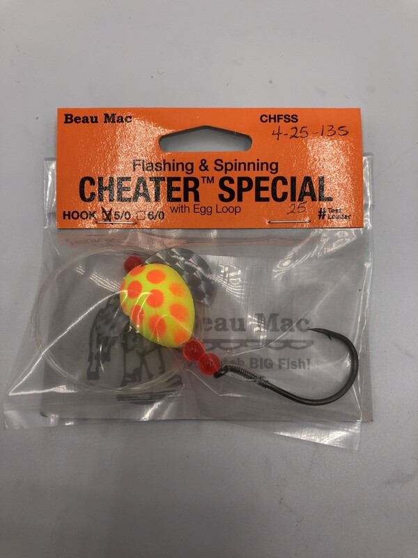 F&amp;S Cheater Spec sz 4 25-lb Sngl 5/0 Hook