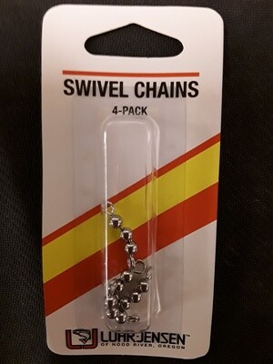 Luhr Jensen 3 Bead Chain / 4Pk  Stainless Steel