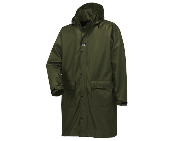 Helly Hansen Impertech Long Coat Green Brown