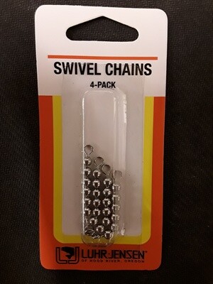 Luhr Jensen 6 Bead Chain / 4Pk  Stainless Steel