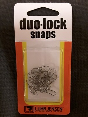 Luhr-Jensen 45 lb Test Duo-Lock Snap / 12 Pack  Stainless Steel
