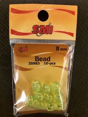 SMI Beads 8mm Chartreuse 10-pk