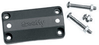 Scotty Rail Mounting Adapter, Black, 7/8” & 1” Square / Round Rail, use with 0241